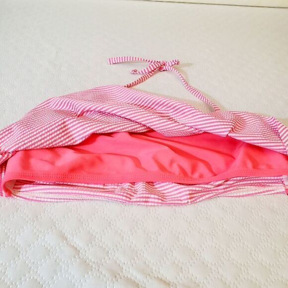 Cat & Jack White and Pink Striped Swimset Size 14-16 ( Girls ) - Picture 5 of 11